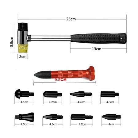 Car Dents Repair Tools Kit For Paintless Hail Removal Contains Dent Ding Hammer Tap Down Pen With 9 Heads Car Dents Knockdown Tools