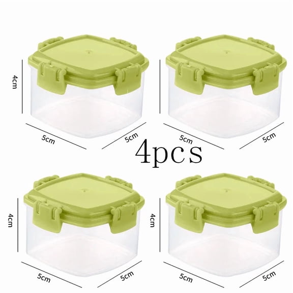 4pcs Plastic Sauce Squeeze Bottle Mini Seasoning Box Salad Dressing Containers Outdoor Portable Barbecue Spice Jar Kitchen Tool