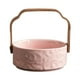 thumbnail image 4 of Cesta de frutas con asa, cesta decorativa para fiestas, picnics y cocina. Rosa, 4 of 9