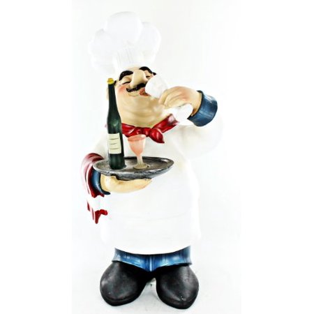 Fat Chef Kitchen Decoration Table Art Statue Bistro Cooking D64126