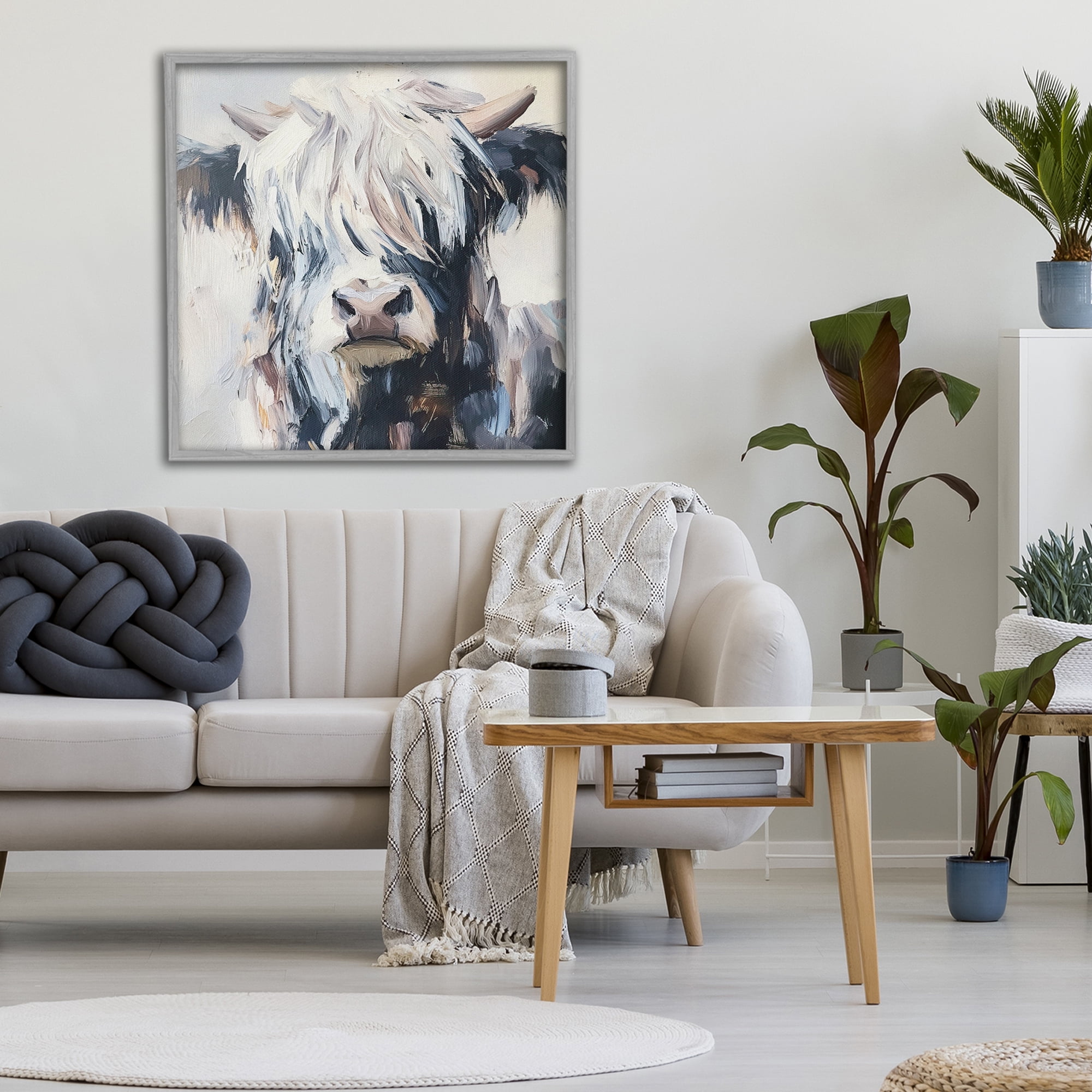 Stupell Industries Scruffy Little Highland Gray Framed Giclee Art, design by Tina LeCour