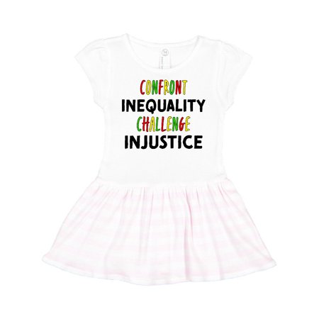 

Inktastic Confront Inequality Challenge Injustice Gift Toddler Girl Dress