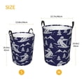 thumbnail image 3 of Fotbe Abstract Skiing Cesto de Ropa con Asas, Cesto Impermeable de Gran Capacidad, Bolsa de Lavado para Dormitorio, Cesto de Ropa con Ruedas y Asas-Small, 3 of 6