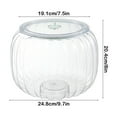 thumbnail image 3 of Pumpkin Jar with Cover, Plastic Pumpkin Shaped Food Storage Container with Sealed Lid, Clear Candy Snack Fruit Box Rice Bucket for Wedding Home Table Centerpieces Party Kitchen, 3 of 7