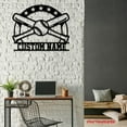 thumbnail image 4 of Craftnamesign Custom Baseball Bat Metal Wall Art LED Light, Custom Softball Player Name Sign, 4 of 5