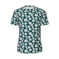 thumbnail image 5 of Wukai Daisies Flowers Print Men's Short-Sleeved Mesh T-Shirt,Quick-Dry Short Sleeve Workout T-Shirt-X-Small, 5 of 8