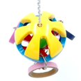 thumbnail image 3 of Juguetes de bolas de plástico para loros y pájaros, bagel de cartón de colores y chupetes acrílicos para loros, cacatúa gris africana, cacatúa, sol, 3 of 5