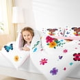 thumbnail image 3 of Castle Fairy Cute Black Girl Full Size Comforter Sets 3-Piece,Spring Garden Flowers Butterfly Bedding Comforter Set,Crimson Azure Lime,1 Comforter and 2 Pillowcases, 3 of 6