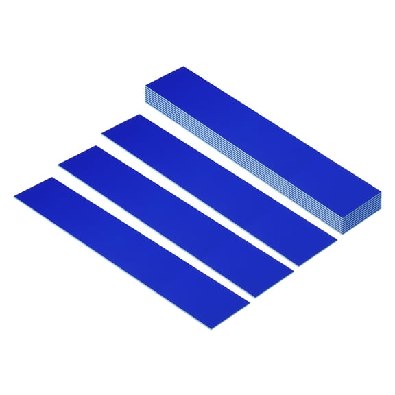 Uxcell 10"x2" Blank Name Plates, 12 Pack Custom Engraved Name Plate, Blue, White