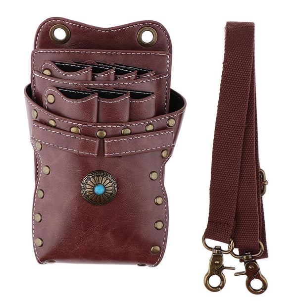 Estuche de Tijeras Profesionales para Peluquería, Peluquería, Peluquería, Peluquería, Herramientas - Marrón Sunnimix Estuche para tijeras
