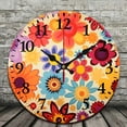 thumbnail image 2 of Creowell Flowers Wall Art Clock 10 Inch Silent Mechanical Decor 10x10in, 2 of 8