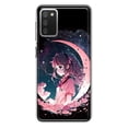 thumbnail image 1 of MUNDAZE Samsung Galaxy A02S Shockproof Clear Hybrid Protective Phone Case Kawaii Manga Pink Cherry Blossom Moon Dreaming Girl Cover, 1 of 5