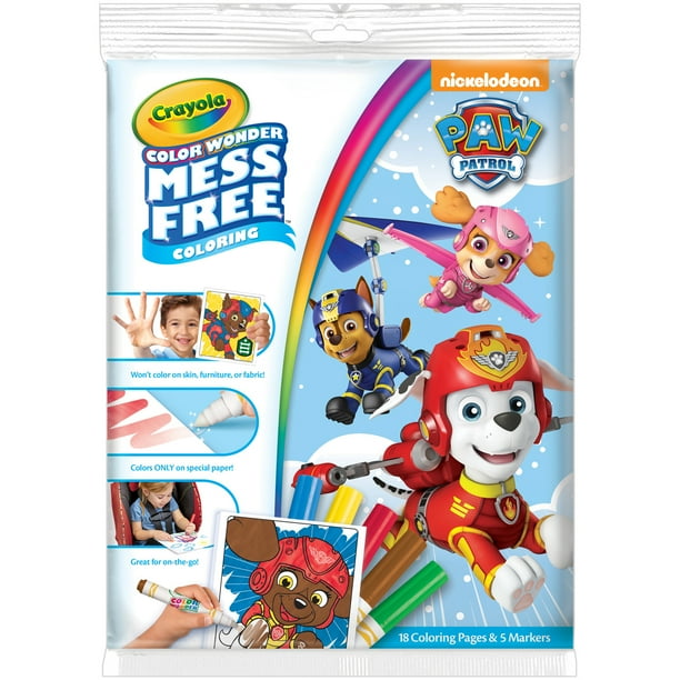 Crayola Color Wonder Paw Patrol Coloring Pad & Markers, Mess Free