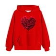thumbnail image 5 of Sudadera con capucha para niños, cuello redondo, manga larga, ropa de abrigo para niños de talla mediana y grande, jersey, blusa de poliéster para niños, 5 of 5