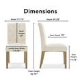thumbnail image 3 of Finch Westport Tufted Armless Dining Side Chairs, Vintage Cream (Set of 2), 3 of 11