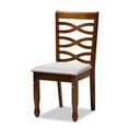 thumbnail image 2 of Bowery Hill Grey Fabric and Brown Finished Wood 5-Piece Dining Set, 2 of 9
