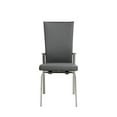 thumbnail image 3 of Chintaly Imports Molly Motion-Back Steel/PU Side Chair in Gray (Set of 2), 3 of 6