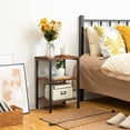 Small Side Table End Table for Living Room Industrial Bed Side Table ...
