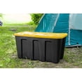thumbnail image 4 of Homz Durabilt 34 Gallon LLDPE Storage Container Black Base w/ Yellow Lid, 4 of 7