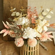 KIRIFLY Artificial Flowers Silk Flower Bouquet Decor Realistic Retro Flowers Arrangements Wedding Decoration Table Centerpieces(Champagne)
