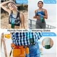 thumbnail image 4 of 2026 AI Portable Fan Rechargeable, 4 Speeds Strong Airflow, Personal Waist Fan with up to 25H of Working Time, Hanging Neck Fan, Wearable Belt Fan for Camping, Outdoor, Jobsite - Green, 4 of 14