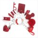 thumbnail image 4 of Juego de Colgante de para Mujer con Pompón, Cordón para Bálsamo Labial, Silbato, Portabotellas de Viaje, Abrebotellas Rojo, 4 of 5