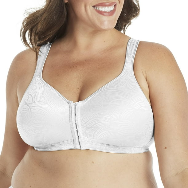 Soporte trasero Bra Playtex para 18 horas, cierre frontal y sin cables, color blanco