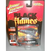Johnny Lightning 1959 Cadillac Ambulance Black with Flames Street Freaks 2021