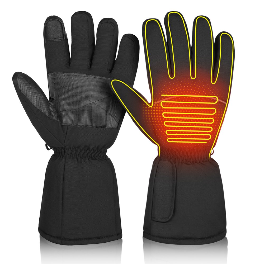 Clispeed 1 Pair of Heated Gloves Warm Thermal Gloves Electric Heating