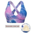 thumbnail image 5 of FANNYC Sports Bra For Women Criss-Cross Back Padded Strappy Sports Bras Medium Support Yoga Bra Workout Tank Crop Tops Wireless Gather Running Active Gym Fitness Bras, 5 of 6