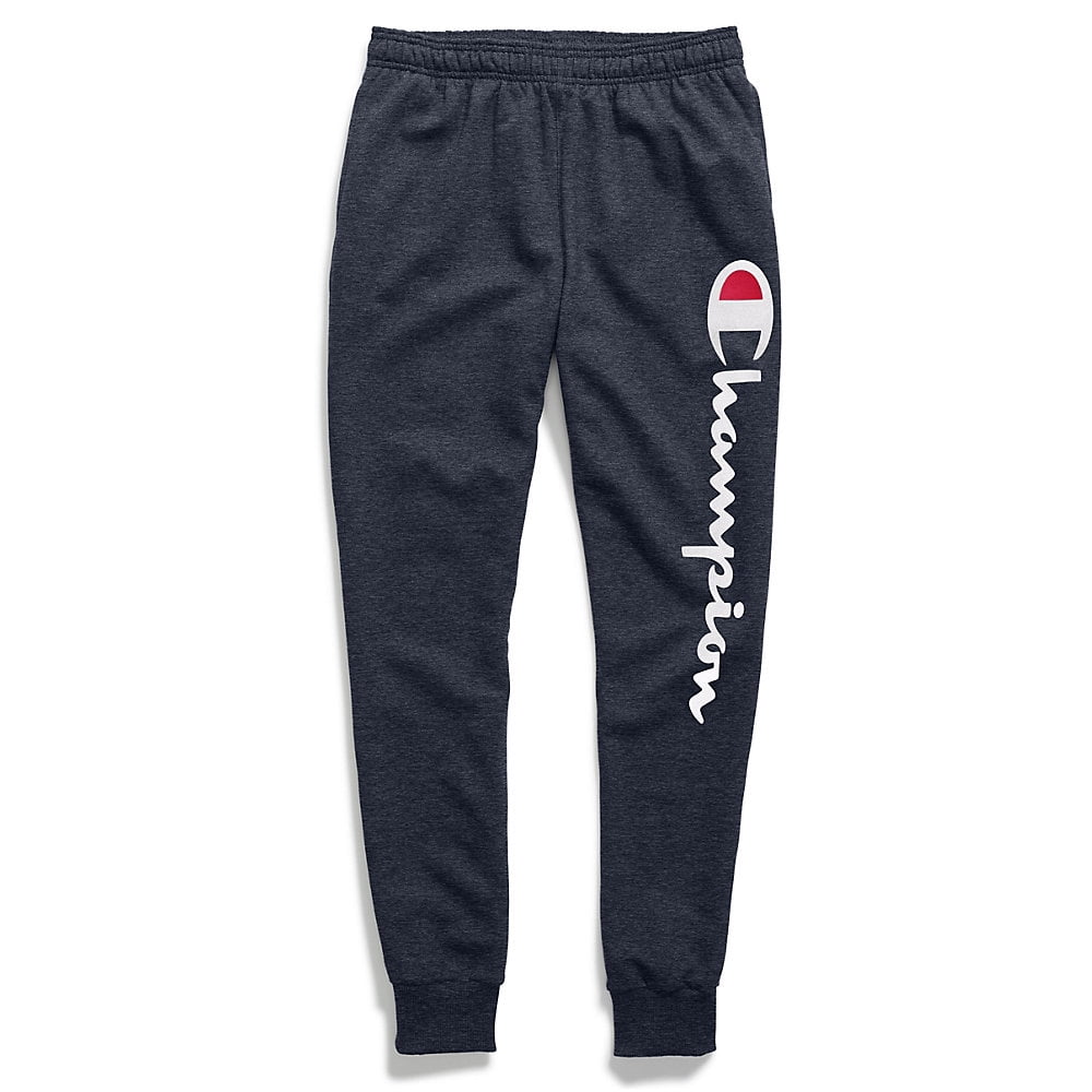 men's champion script logo fleece jogger pants
