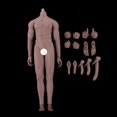 thumbnail image 3 of 1 Pieza Cuerpo de Figura Masculina Muscular de Plástico y Metal con 1 Traje 1/6 Piel oscura perfke Cuerpo de figura de acción a escala, 3 of 9