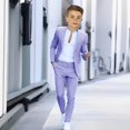 thumbnail image 1 of Boys' 2-Piece Formal Suit - Customizable, Wedding Style, Summer Jacket & Pants, Solid, Polyester/Wool, Size 2-16Y, 1 of 10