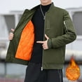 thumbnail image 3 of Men's Windproof Waterproof Flight Suit Fashion Autumn Winter Casual Jacket Baseball Uniform Cotton Thickened Jacket, 3 of 3