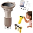 thumbnail image 1 of Microscope Toy, Magnifier, 2" IPS Screen 1000x Handheld Digital Microscopes HD, Pocket Portable Microscopes for Children (Gray), 1 of 8