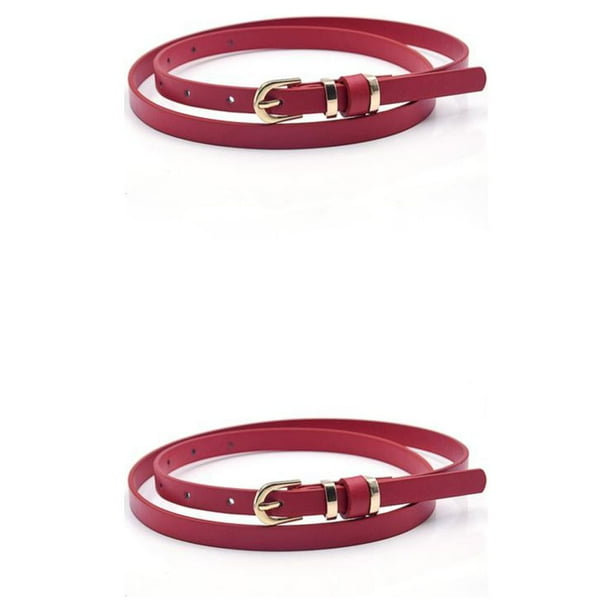 Jumpingount Cinturón de diseñador de lujo Moda elegante Cinturón de y tamaños para mujeres Cinturón de damas Cinturones de mujer Cinturón Rojo 2Conjunto