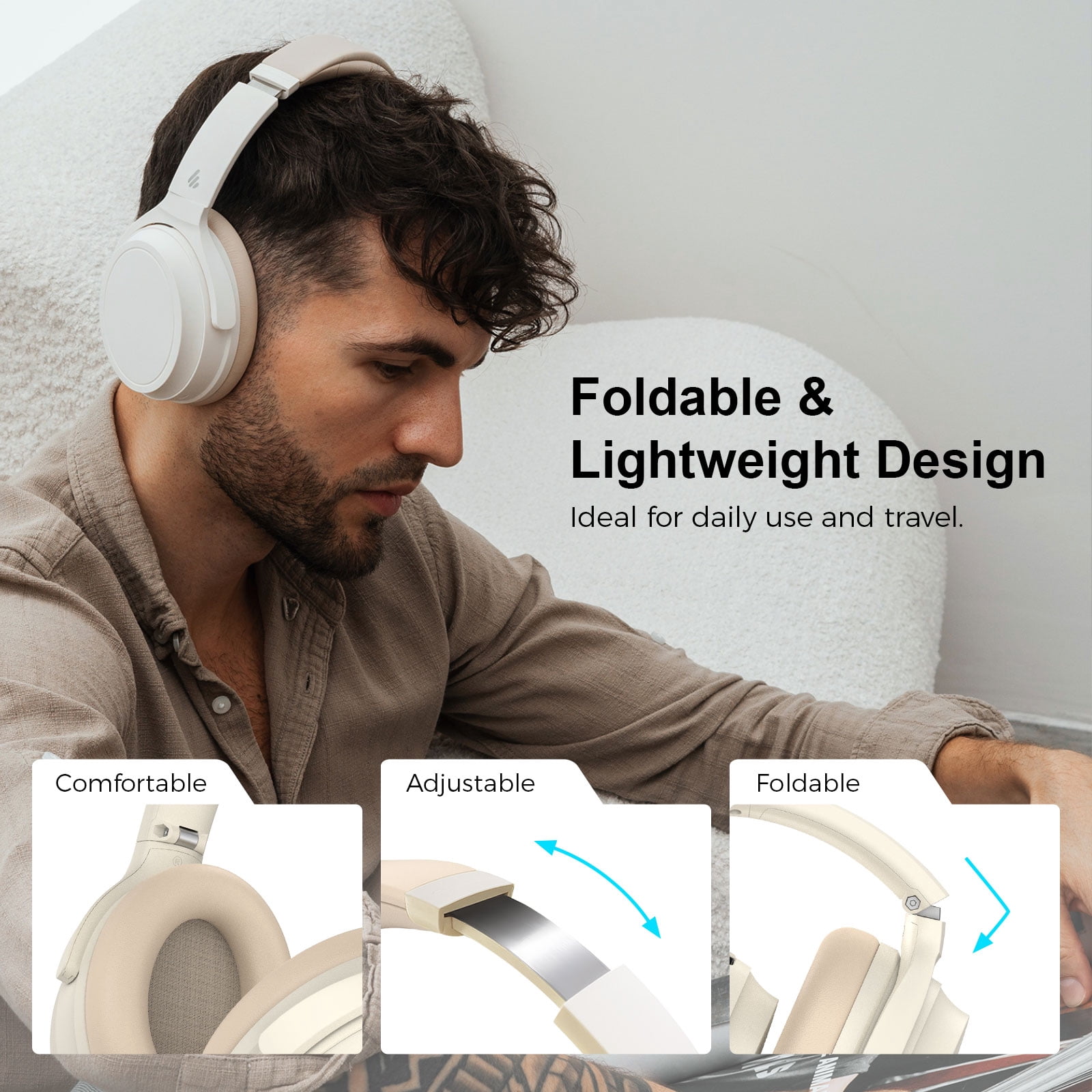 Edifier WH700NB Wireless Active Noise Cancellation Over-Ear Headphones
