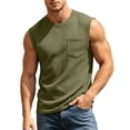 thumbnail image 2 of Horkkom Sleeveless Shirts for Men Summer Crew Neck Solid Color Tank Tops Workout Pullover Casual Shirts, S-3XL, 2 of 9