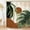 Brown Abstract Plant, variant on Abstract Mid Century Shower Curtain Set 71Wx71H Inches Tropical Plant Palm Leaves Vintage Boho Botanical Modern Minimalist Polyester Waterproof Cloth Bathroom Curtain with 12 Hooks