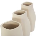 thumbnail image 4 of DecMode 5"W, 9"H Minimalistic Dimensional Cream Ceramic Vase with Varying Shapes, Set of 3, 4 of 10