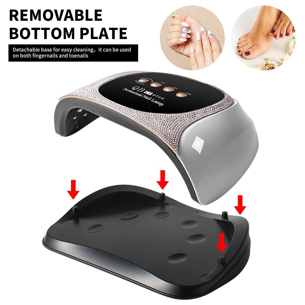 Professional UV LED Nail Lamp, LIMEGIRL Nail Dryer for Gel Polish, 4 Timers UV Nail Lamp Professional Nail Light,57Pcs Lamp Beads and Automatic Sensor