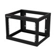 thumbnail image 1 of StarTech.com 6U 19 Pouces Wall Mount Network Rack 19 Pouces Deep 2 Post Open Frame for Server Room Data/AV/IT/Communication/Computer Equipment/Patch Panel with Cage Nuts/viss Hook/Loop, Cisco 2960 - 19 Pouces Wallmount Rack (RK619WALLO) - Cadre Ouvert en Rack - 2 Poteaux - Montable au Mur - Noir - 6U - 19 Pouces, 1 of 12