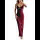 thumbnail image 2 of Vestido Veraniego Ajustado con Escote en V y Tirantes Finos para Mujer, Estilo Resort de Verano Y2K Vino Tinto M, 2 of 8