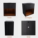 thumbnail image 5 of Single Drawer Bedside Table Nightstand Open Shelf Bedside Cabinet with Charging Station Side Table with Power Outlet Wood Bedside Desk with One Drawer for Bedroom Living Room Home Office Black, 5 of 13