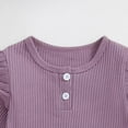 thumbnail image 6 of Hessimy Baby Girls Short-Sleeve Bodysuit Baby Girls Romper Soft Breathable(Purple, 6 of 7