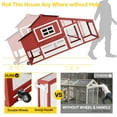 thumbnail image 3 of Aivituvin Large Chicken Coop with Wheels, Mobile Chicken House for Outdoor, Poultry Cage with Nesting Box, Leakproof Pull-Out Tray & UV-Resistant Roof, 3 of 12