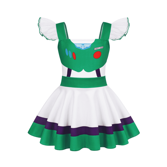 Benylion Girls Cowgirl Dress Western Costume Summer Dress for Kids Halloween Birthday Party Cosplay Outfit for 1-2 Years