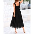 thumbnail image 3 of Vestido BTFBM para mujer de verano 2025, sin mangas, cuello cuadrado, negro, 3 of 6