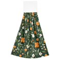 thumbnail image 7 of Yayeee Kitchen Hanging Hand Towels Set of 2 with Loop Bathroom Absorbent Tie Towel, Orange Flowers, 7 of 7