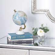 DecMode 6 Blue World Map Globe with Marble Base